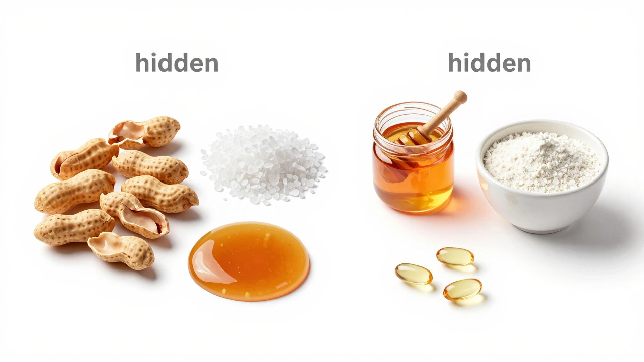 Illustration contrasting plant ingredients with hidden animal additives
